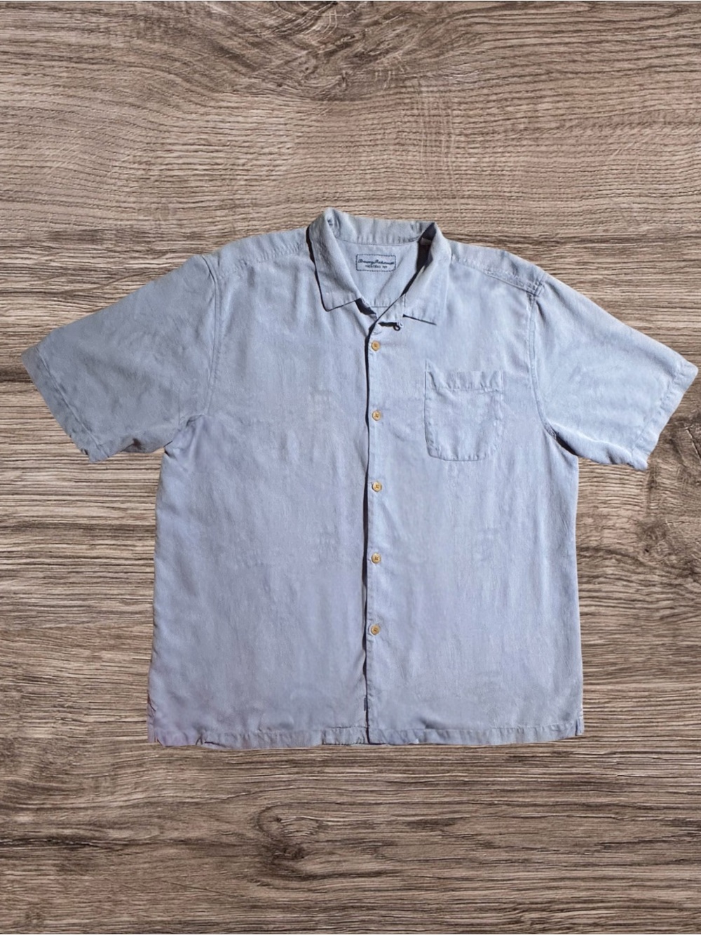 VINTAGE 90s Tommy Bahama Silk Camp  Jacquard Textured Resort Shirt